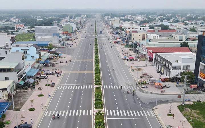 Đường 319 của Đồng Nai sau khi thông tuyến sẽ kết nối hai tuyến cao tốc TP Hồ Chí Minh - Long Thành - Dầu Giây và Bến Lức - Long Thành. Ảnh: THIÊN VƯƠNG