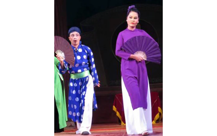 Trích đoạn chèo cổ “Tuần Ty - Đào Huế” của Nhà hát Chèo Thái Bình dự thi tài năng trẻ diễn viên chèo toàn quốc 2020.