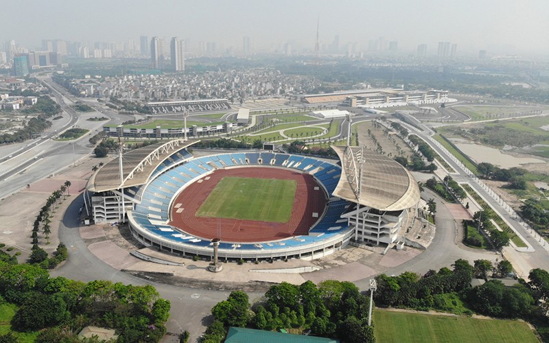 Sân vận động Mỹ Ðình, nơi sẽ diễn ra lễ khai mạc, bế mạc SEA Games 31.