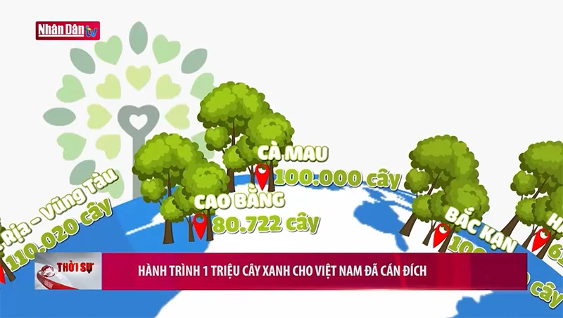 Hành trình 1 triệu cây xanh cho Việt Nam đã cán đích