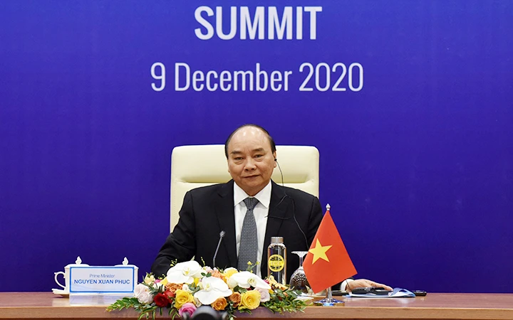 Thủ tướng Nguyễn Xuân Phúc dự Hội nghị cấp cao ACMECS 9. Ảnh: ĐỨC ANH