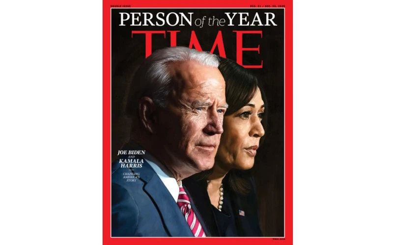 Chân dung của ông Biden và bà Harris. (Ảnh: Time)