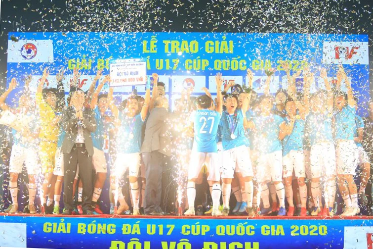 PVF trở thành nhà Vô địch đầu tiên của giải bóng đá U17 Cúp Quốc gia. (Ảnh: VFF)