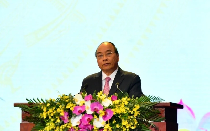Thủ tướng Nguyễn Xuân Phúc phát biểu ý kiến chỉ đạo đại hội.