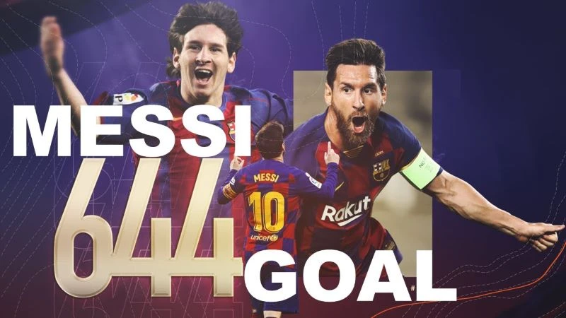 Với 644 bàn thắng, Lionel Messi đã thiết lập cột mốc mới cho riêng mình. (Ảnh: Sporty) 
