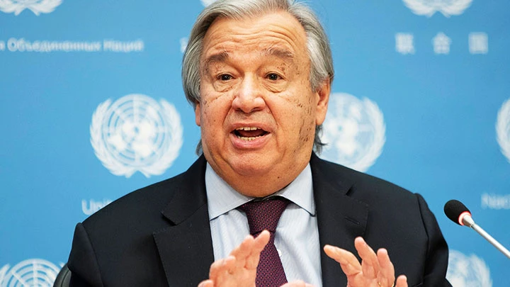 Tổng Thư ký LHQ Antonio Guterres kêu gọi người dân thế giới đoàn kết. Ảnh: REUTERS
