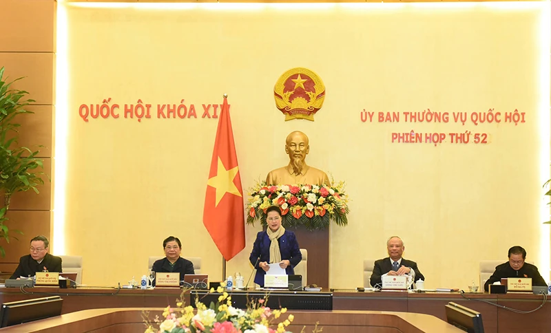 Chủ tịch Quốc hội Nguyễn Thị Kim Ngân phát biểu khai mạc phiên họp. Ảnh: QUANG KHÁNH