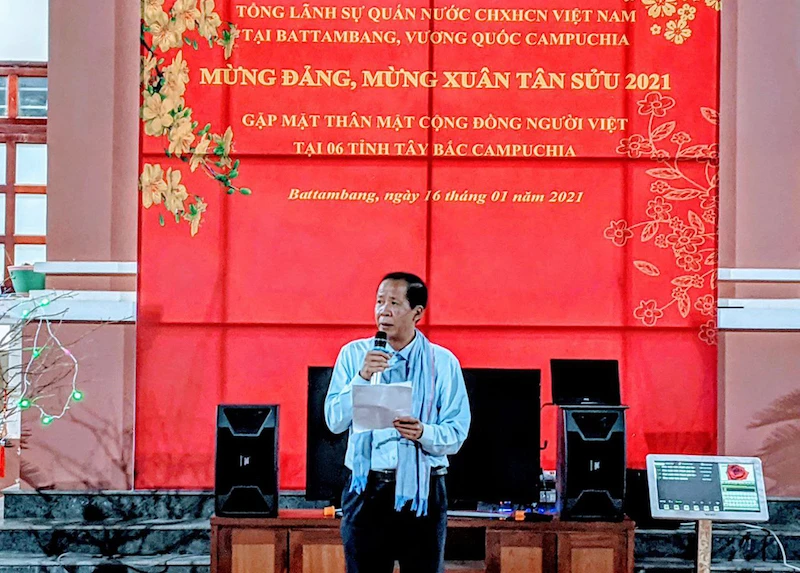 Tổng Lãnh sự Lê Tuấn Khanh tại buổi gặp mặt thân mật cộng đồng.