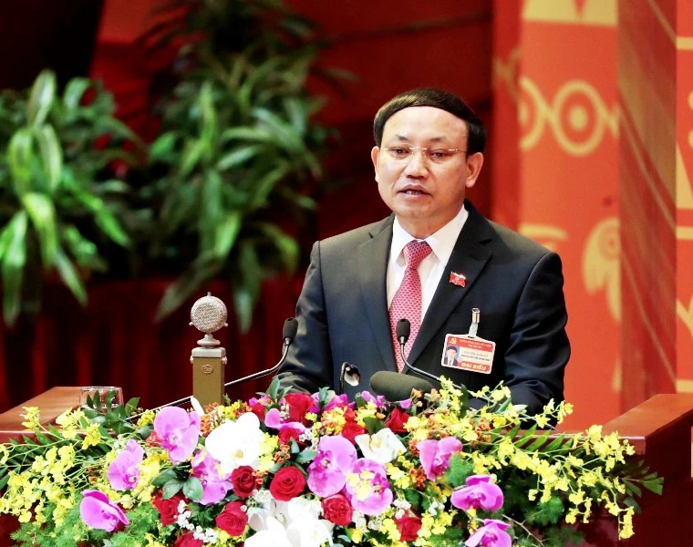 Bí thư Tỉnh ủy Quảng Ninh Nguyễn Xuân Ký phát biểu tham luận.