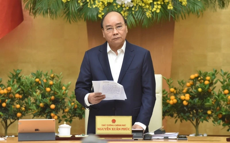 Thủ tướng Nguyễn Xuân Phúc chủ trì phiên họp Chính phủ thường kỳ tháng 1.