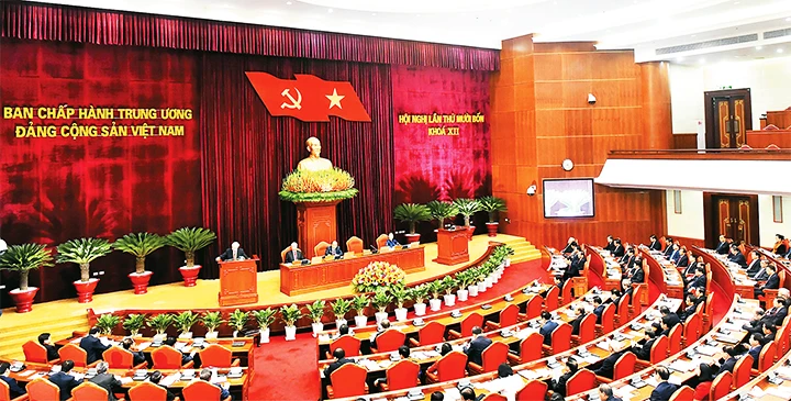 Toàn cảnh khai mạc Hội nghị lần thứ mười bốn, Ban Chấp hành Trung ương Đảng khóa XII. Ảnh: ĐĂNG KHOA