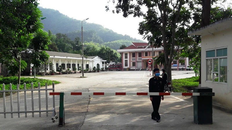 Chốt kiểm soát tại Cửa khẩu quốc tế Na Mèo, huyện Quan Sơn, tỉnh Thanh Hóa. 