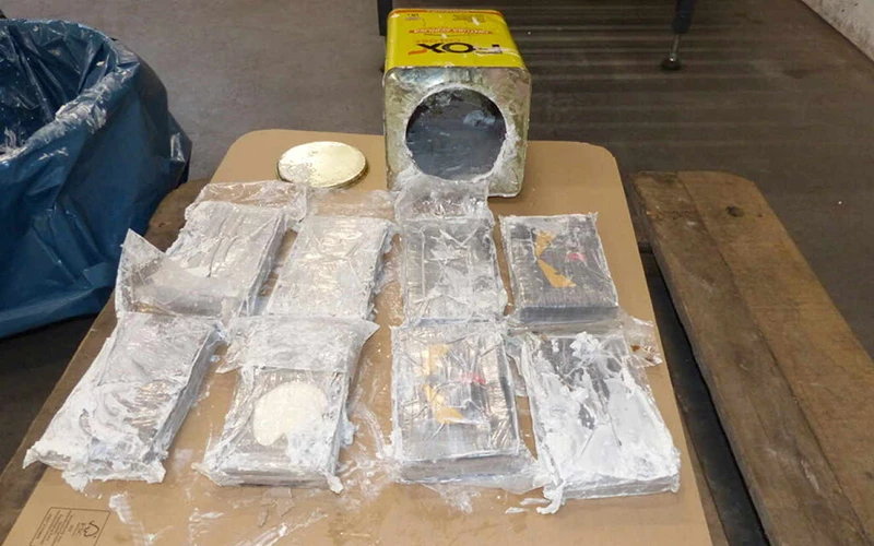 Một phần cocaine thu giữ tại cảng Hambourg ngày 12-2. Ảnh: Reuters.