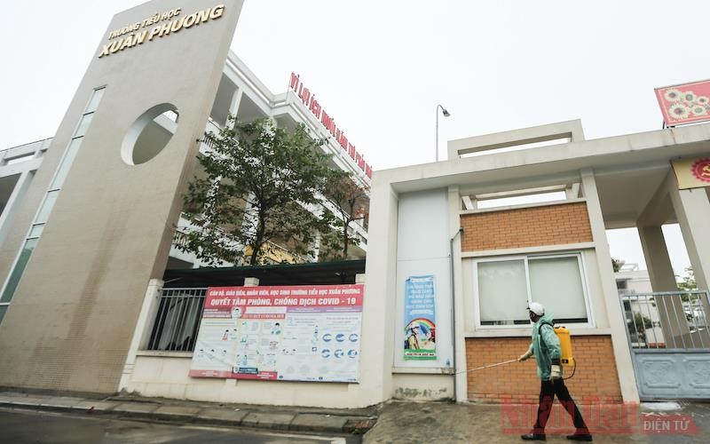 Trường tiểu học Xuân Phương sẵn sàng đón học sinh trở lại trường