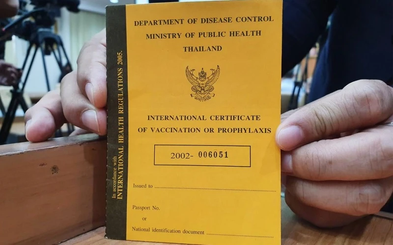 Bộ Y tế Thái Lan công bố một mẫu hộ chiếu vaccine Covid-19 – ý tưởng đang được kỳ vọng nhằm vực dậy ngành du lịch của nước này. (Ảnh: Bộ Y tế Thái Lan)