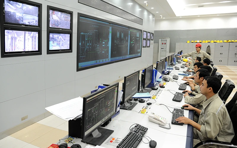 Phòng điều khiển trung tâm Nhà máy nhiệt điện Mạo Khê, huyện Đông Triều (Quảng Ninh). Ảnh: SONG TOÀN