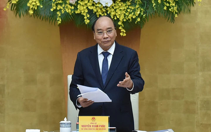 Thủ tướng Nguyễn Xuân Phúc chủ trì họp Ủy ban Chính phủ điện tử (Ảnh: Trần Hải).