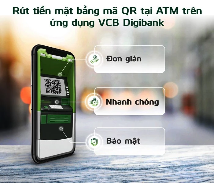 Rút tiền tại ATM không cần dùng thẻ vật lý