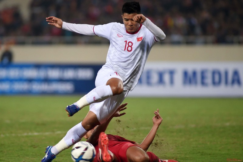 Việt Nam từng đánh bại UAE 1-0 ở lượt đi trên sân Mỹ Đình vào ngày 14-11-2019. (Ảnh: TRẦN HẢI)