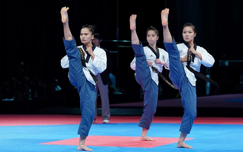 Biểu diễn quyền được kỳ vọng sẽ mang về những tấm Huy chương vàng cho taekwondo Việt Nam tại kỳ SEA Games 31.
