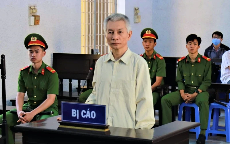 Bị cáo Trần Nguyên Chuân tại phiên tòa.