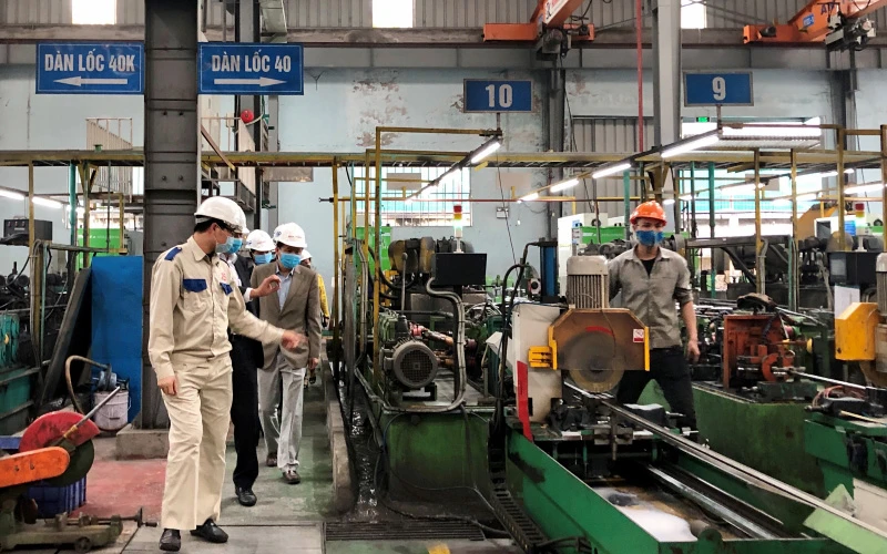 Xưởng sản xuất của Tập đoàn Inox Hoàng Vũ tại Cụm công nghiệp vừa và nhỏ Từ Liêm, Hà Nội.