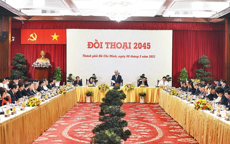 "Đối thoại 2045" diễn ra tại Hội trường Thống Nhất, TP Hồ Chí Minh. Ảnh: Quang Hiếu 