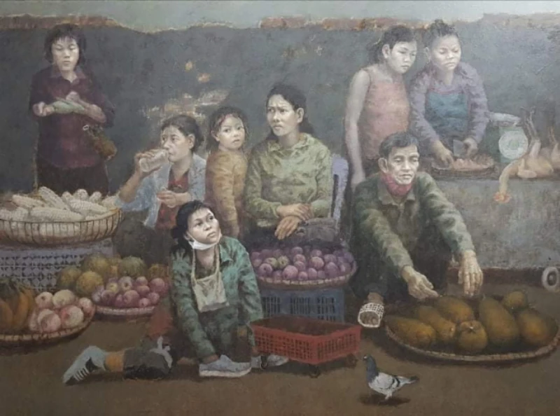 Tranh của họa sĩ Dương Tuấn.