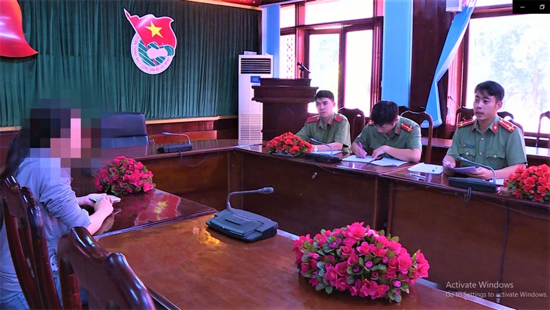 Phòng An ninh chính trị nội bộ, Công an tỉnh Đắk Lắk làm việc với bà Đ. T. T. D.