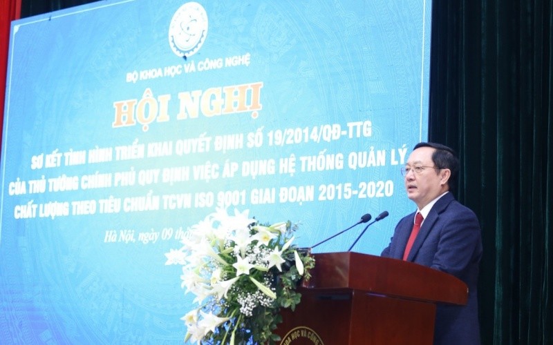 Bộ trưởng KH và CN Huỳnh Thành Đạt phát biểu tại Hội nghị.
