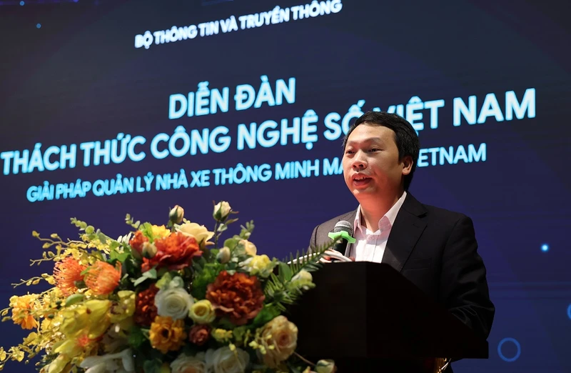 Thứ trưởng Thông tin và Truyền thông Nguyễn Huy Dũng phát biểu tại sự kiện.