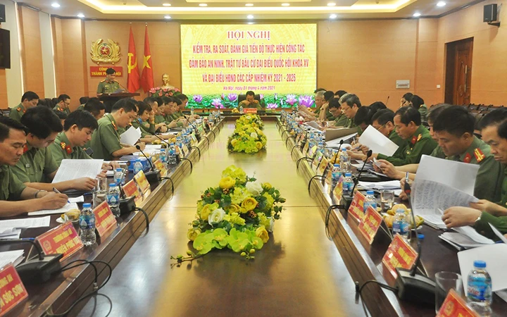 Công an TP Hà Nội tổ chức họp triển khai kế hoạch bảo đảm an ninh trật tự cuộc bầu cử đại biểu Quốc hội khóa XV và đại biểu HĐND các cấp nhiệm kỳ 2021 - 2026.