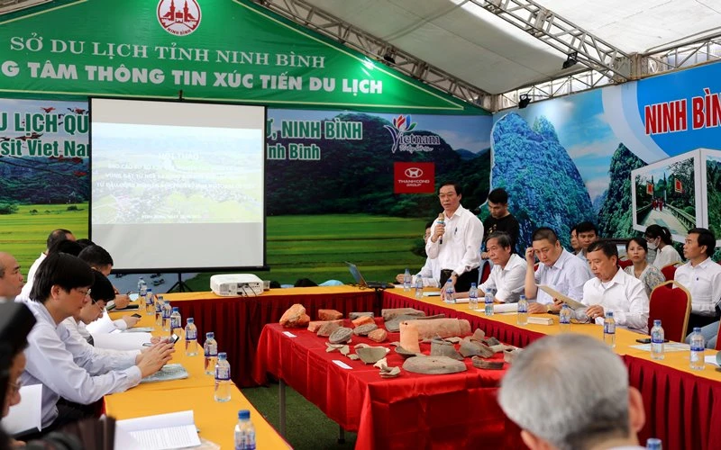 Hội thảo báo cáo kết quả nghiên cứu khảo cổ học ở khu vực kinh đô Hoa Lư, ngày 20-4.