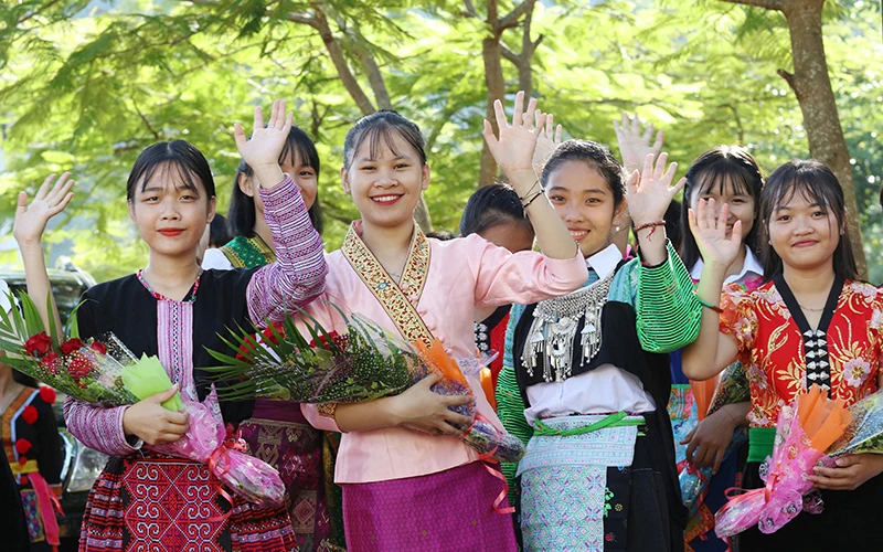 Học sinh Trường THPT Nội trú tỉnh Sơn La. 