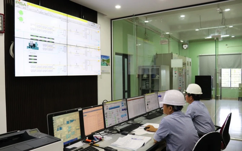 Bộ phận Kiểm soát và Đánh giá chất lượng nước trực tuyến của Nhà máy nước Tân Hiệp, thuộc Tổng Công ty Cấp nước Sài Gòn.