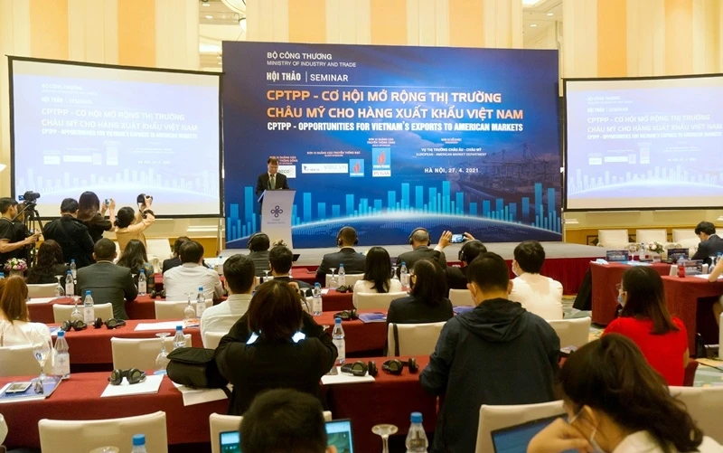 Hội thảo “CPTPP - Cơ hội mở rộng thị trường châu Mỹ cho hàng xuất khẩu Việt Nam”.