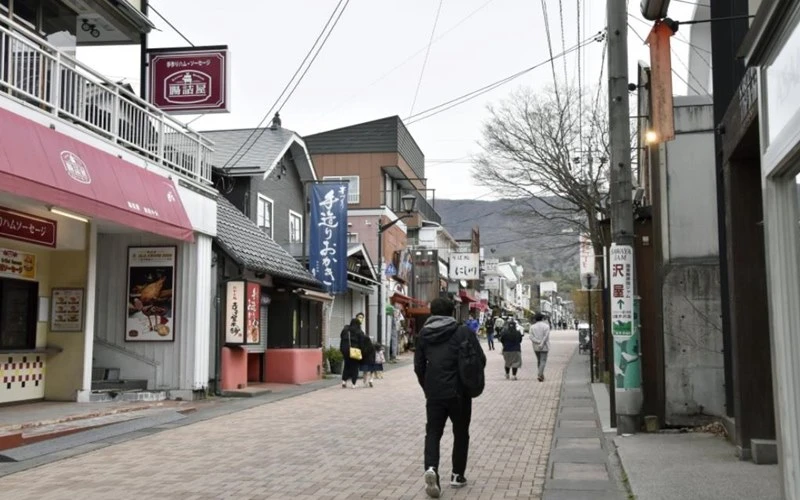 Một điểm tham quan tại tỉnh Nagano, ngày 1-5. (Ảnh: Kyodo News)