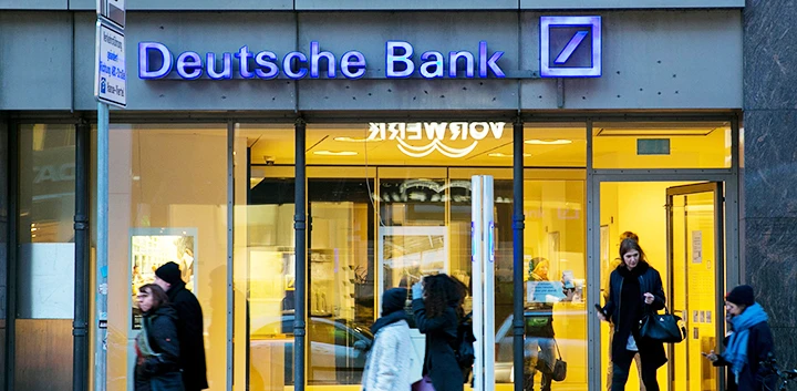 Ngân hàng Deutsche Bank của Đức. Ảnh: Bloomberg
