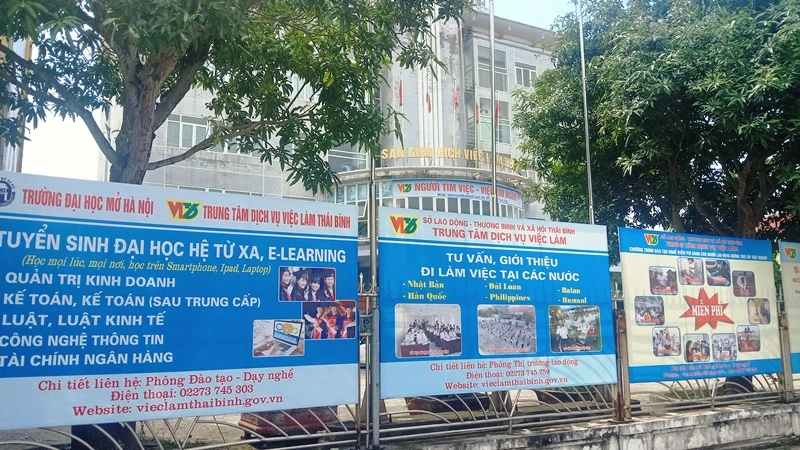 Trung tâm Dịch vụ việc làm tỉnh Thái Bình từ trưa 6-5 đã tạm dừng các giao dịch tại Sàn giao dịch việc làm do phát hiện ca dương tính vào rạng sáng nay. 