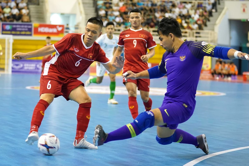 ĐT Futsal Việt Nam hướng tới mục tiêu tranh vé dự Vòng chung kết FIFA Futsal World Cup 2021. (Ảnh: VFF)