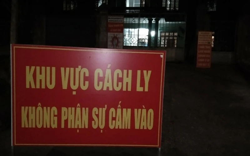 Khu cách ly tập trung người nhập cảnh trái phép tại huyện Nam Giang.