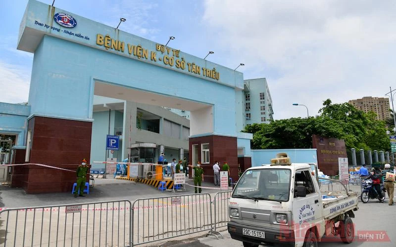 Khu cách ly y tế Bệnh viện K Tân Triều. (Ảnh: DUY LINH)