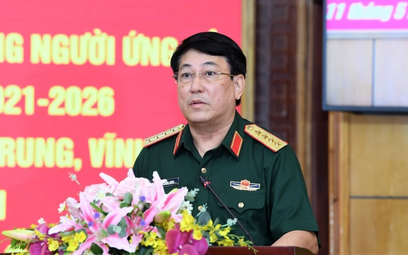 Đồng chí Lương Cường phát biểu tại hội nghị.