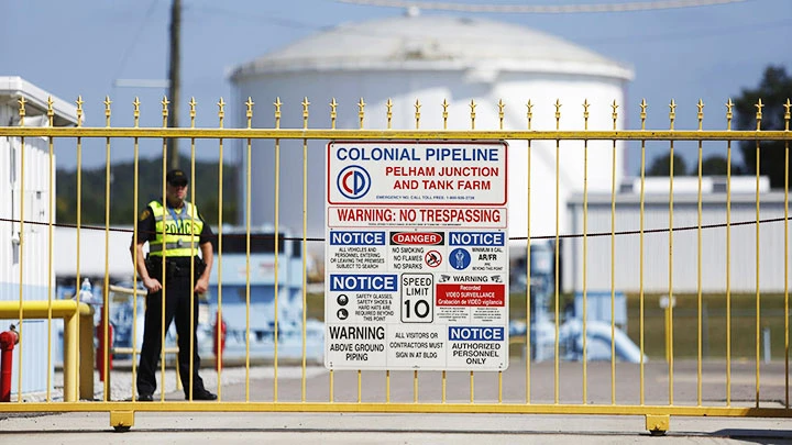 Colonial Pipeline đã phải đóng cửa sau khi vụ tiến công xảy ra. Ảnh: GETTY IMAGES