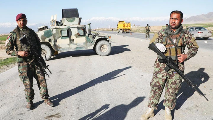 Lực lượng an ninh Afghanistan được tăng cường tại tỉnh Helmand để đối phó Taliban. Ảnh: REUTERS