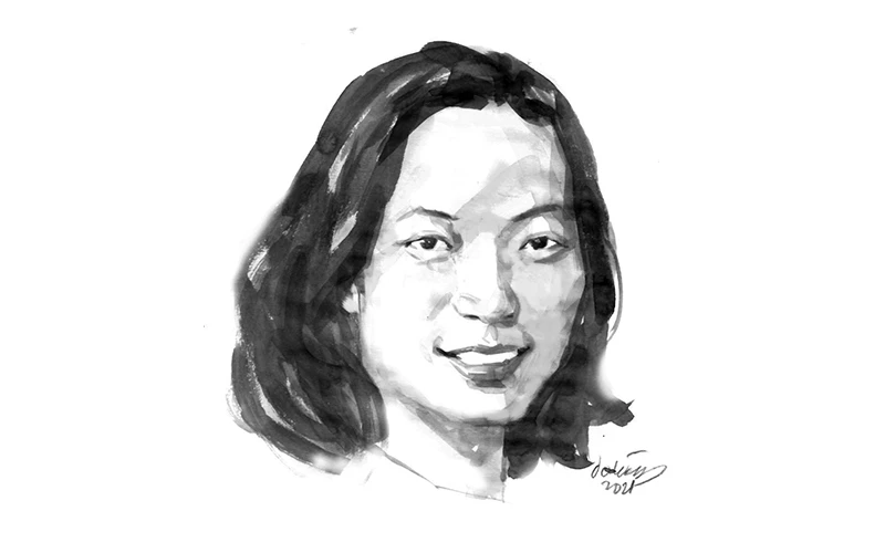 Ký họa chân dung đạo diễn Nguyễn Hoàng Điệp của họa sĩ Đỗ Hoàng Tường.