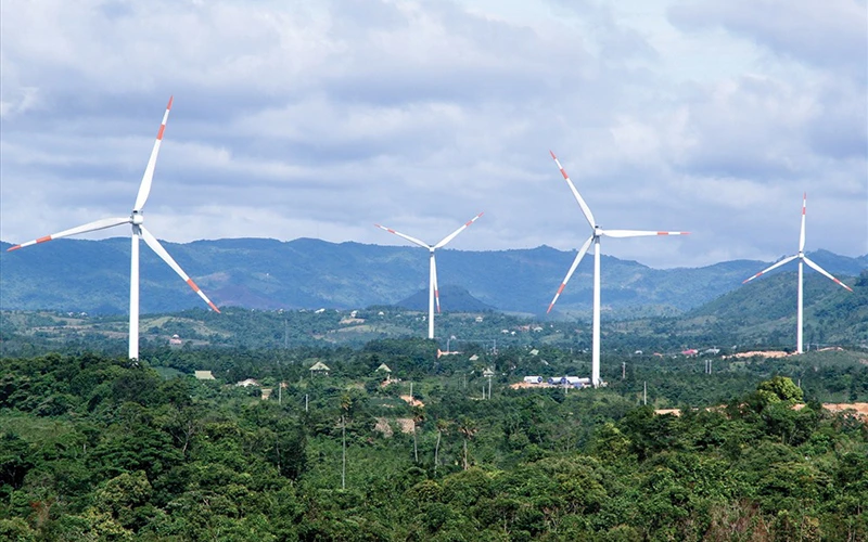 Dự án điện gió tại huyện Hướng Hóa, Quảng Trị. Ảnh: Báo Đầu tư