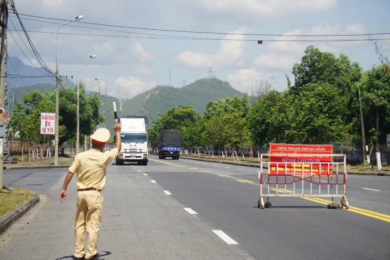 Đà Nẵng thiết lập 12 chốt chặn kiểm soát người, phương tiện ra, vào thành phố.