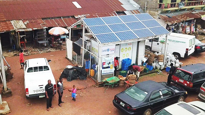 Một kho lạnh chạy bằng năng lượng mặt trời tại Nigeria. Ảnh: FOOD TANK