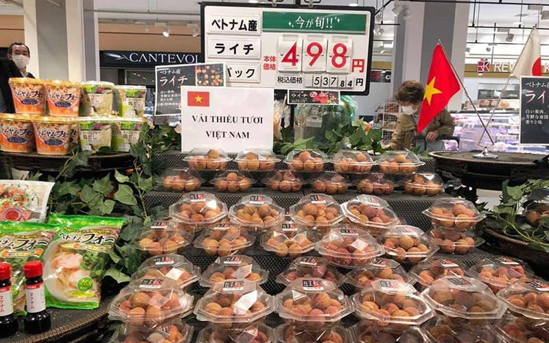 Vải Việt Nam đã có tại siêu thị Nhật Bản. 